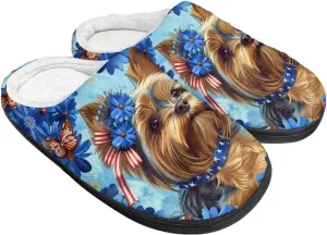Fluffy Slippers, Slip On Scuff Slippers with Non-Slip Rubber Sole, Soft Comfy Bedroom Slippers