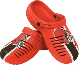 FOCO Men's NFL Logo Team Stripe Garden Water Sandals Shoes Slipper Clogs with Strap, 11-12