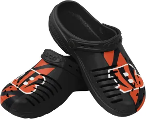 FOCO Men's NFL Logo Team Stripe Garden Water Sandals Shoes Slipper Clogs with Strap, 11-12