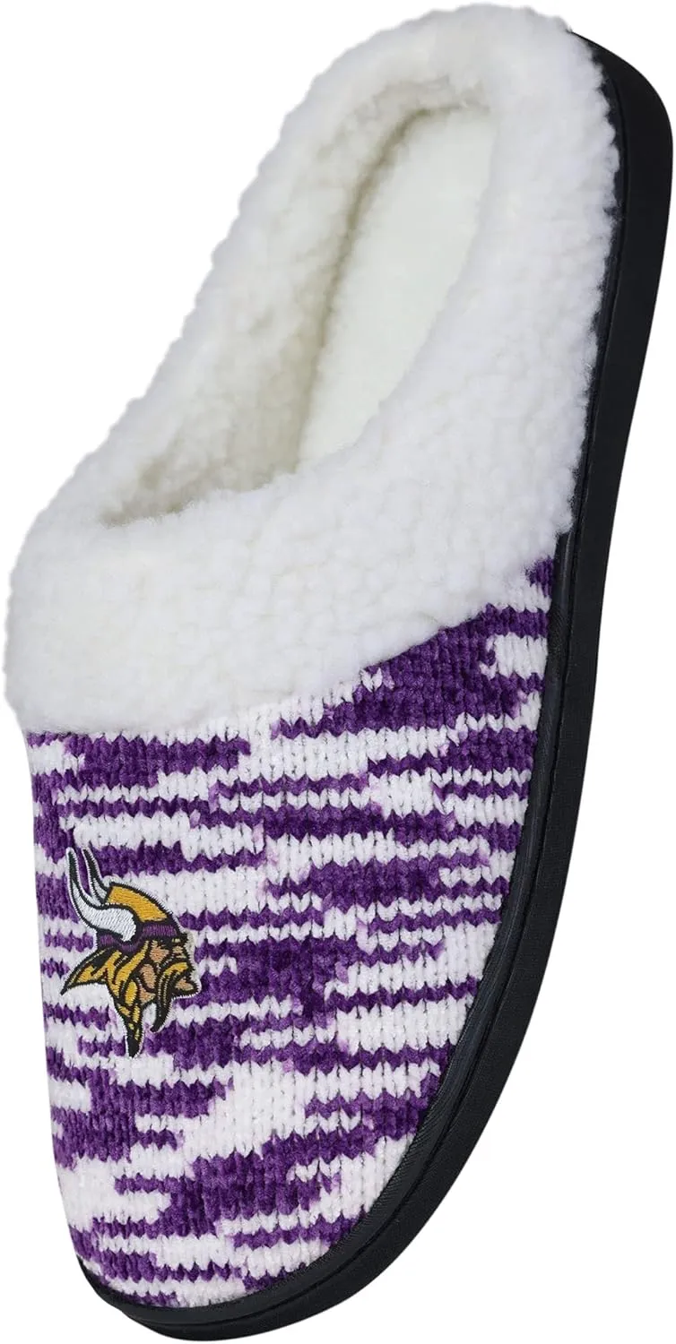 FOCO NFL Sherpa Lined Colorblend Cup Sole Slippers