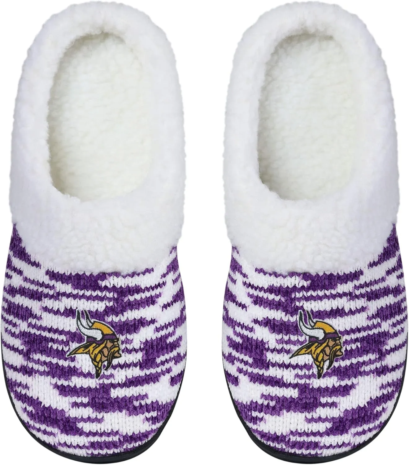 FOCO NFL Sherpa Lined Colorblend Cup Sole Slippers