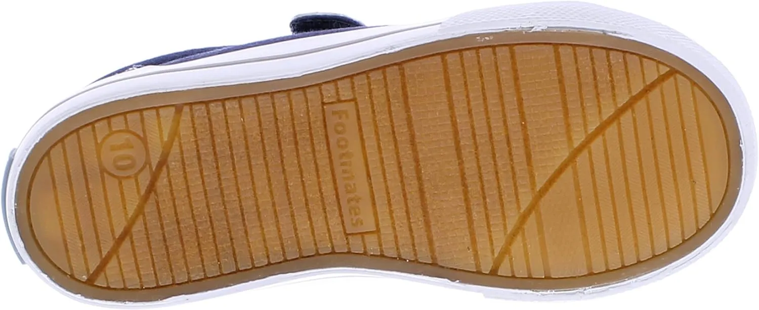 FOOTMATES Jordan Strap Canvas Flats Boys and Girls Shoes - Tennis Sneakers w/Wide Toe Box, Custom-Fit Insoles, Vulcanized Outsoles - for Infants, Toddlers, Little Kids, Ages 0-8