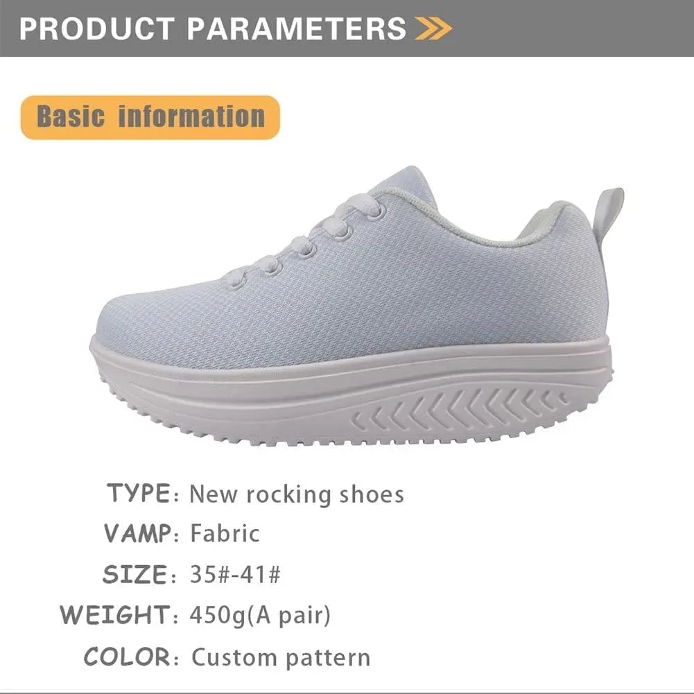 FOR U DESIGNS Women Sneaker Platform Wedge Sneakers Breathable Comfort Walking Shoes Running Shoes