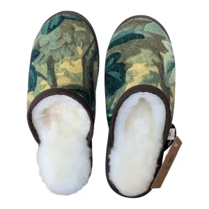 Forest Scene Medium White Slippers