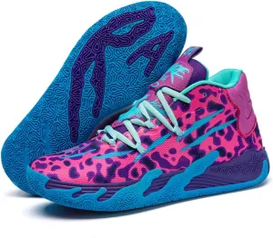 FOTN Womens Multicolour Lace Up Fashion Sneaker High-Top Casual Breathable Sports Athletic Walking Running Basketball Shoes