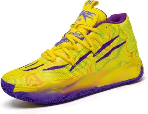 FOTN Womens Multicolour Lace Up Fashion Sneaker High-Top Casual Breathable Sports Athletic Walking Running Basketball Shoes