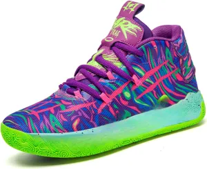FOTN Womens Multicolour Lace Up Fashion Sneaker High-Top Casual Breathable Sports Athletic Walking Running Basketball Shoes