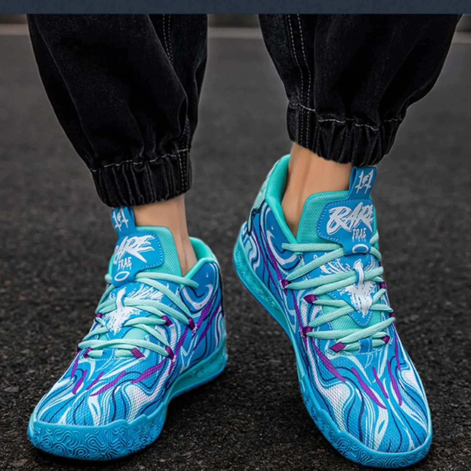 FOTN Womens Multicolour Lace Up Fashion Sneaker High-Top Casual Breathable Sports Athletic Walking Running Basketball Shoes