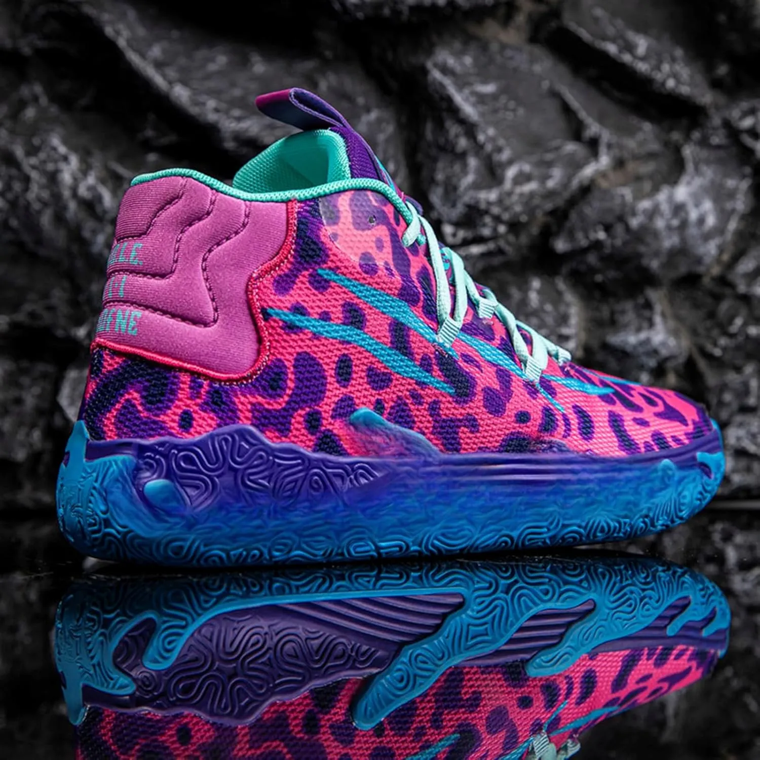 FOTN Womens Multicolour Lace Up Fashion Sneaker High-Top Casual Breathable Sports Athletic Walking Running Basketball Shoes