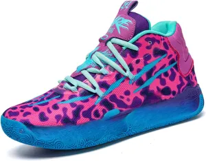 FOTN Womens Multicolour Lace Up Fashion Sneaker High-Top Casual Breathable Sports Athletic Walking Running Basketball Shoes