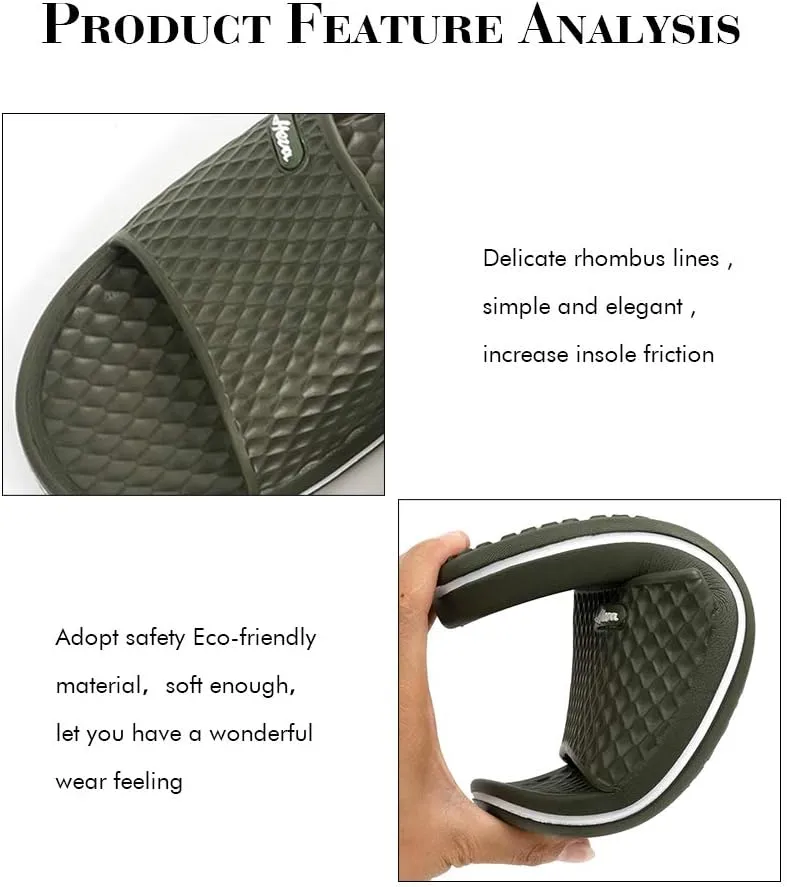 FUNKYMONKEY Mens Bathroom Shower Slippers Indoor Home Beach Non Slip Sandal