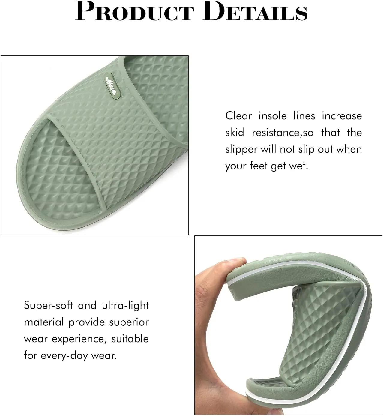FUNKYMONKEY Mens Bathroom Shower Slippers Indoor Home Beach Non Slip Sandal