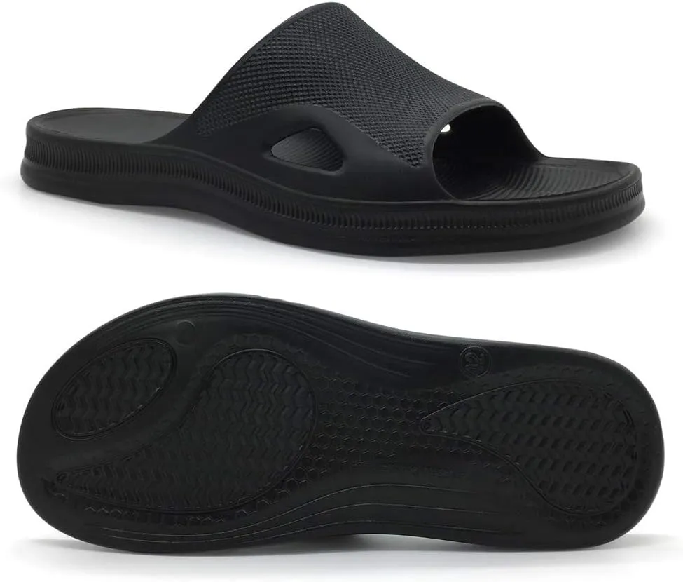 FUNKYMONKEY Mens Bathroom Shower Slippers Indoor Home Beach Non Slip Sandal