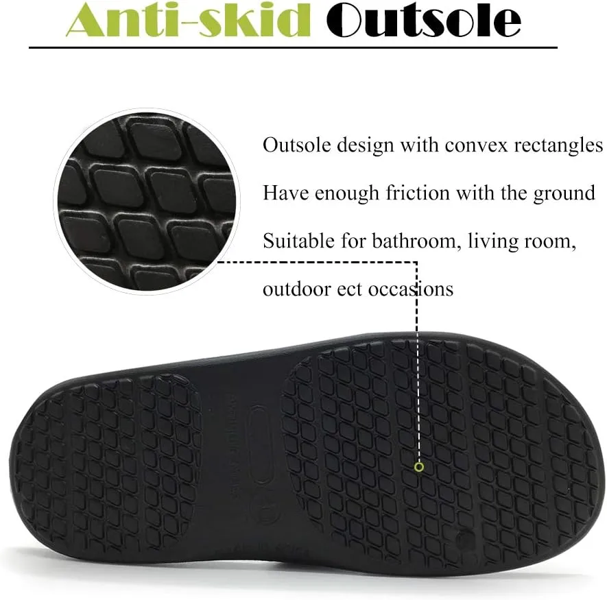 FUNKYMONKEY Mens Bathroom Shower Slippers Indoor Home Beach Non Slip Sandal