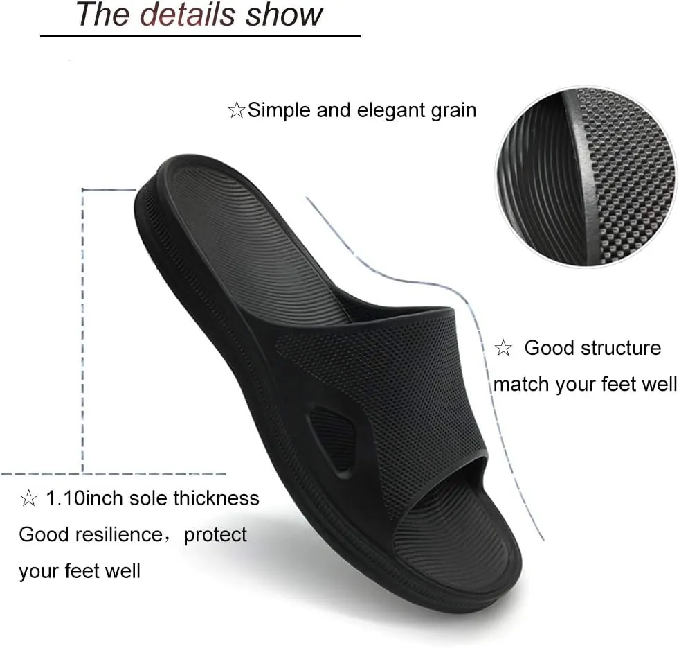 FUNKYMONKEY Mens Bathroom Shower Slippers Indoor Home Beach Non Slip Sandal