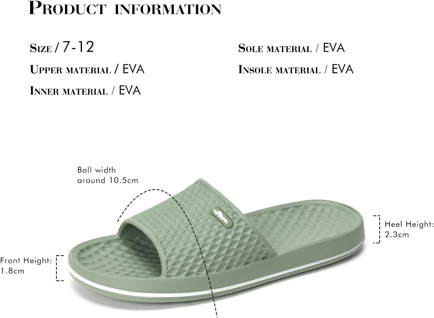 FUNKYMONKEY Mens Bathroom Shower Slippers Indoor Home Beach Non Slip Sandal