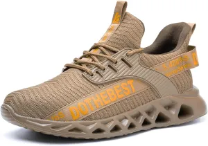 Furuian Steel Toe Sneakers for Men Women Lightweight Safety Shoes Comfortable Puncture Proof Slip On Indestructible Work Shoes