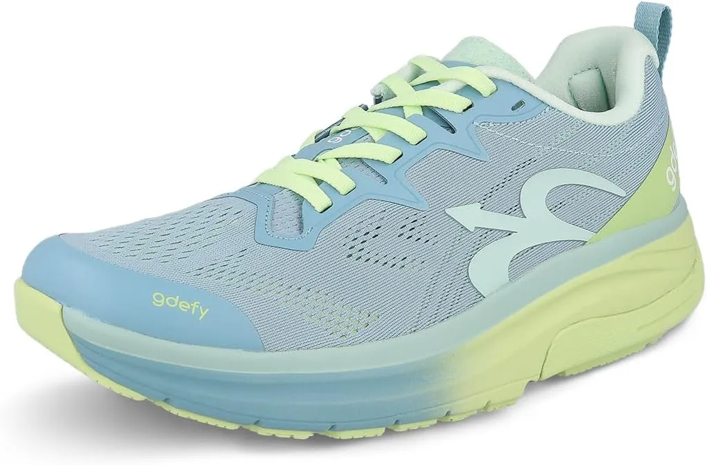 G-DEFY Lauff Women’s Supportive Running Shoe | VersoShock Technology for Pain Associated with Prolonged Standing or Walking | Arch Support | Diabetic Shoes | Wide Shoes | Free Custom Orthotic