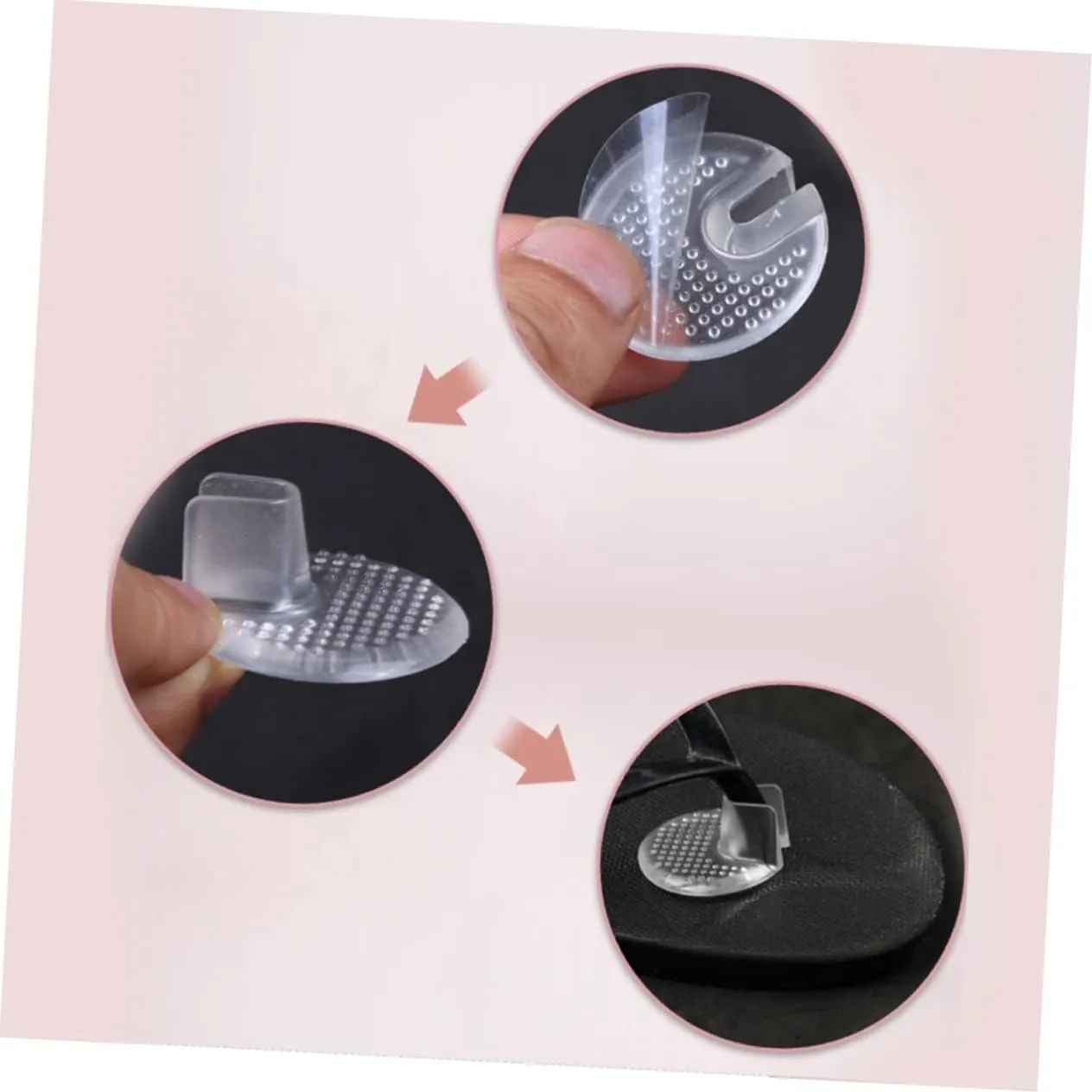 Gatuida 3sets Shoe Spacer for Loose Shoes Toe Caps Gel Inserts Thong Sandal Pads Non-Slip Silicone Insoles 5pairs*3