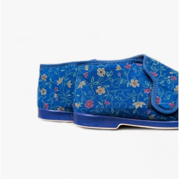GBS BELLA Womens Extra Wide (E ) Boot Slippers Blue