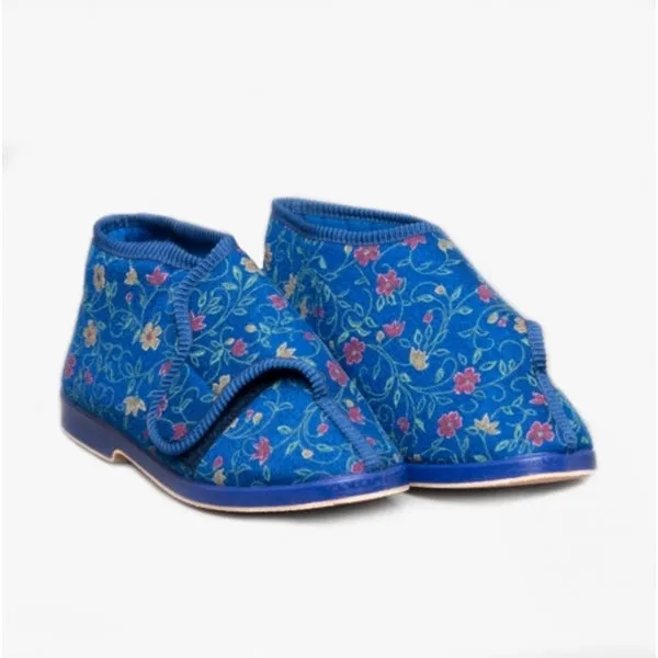GBS BELLA Womens Extra Wide (E ) Boot Slippers Blue