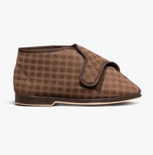 GBS KESWICK Mens Boot Slippers Brown