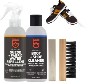 GEAR AID Revivex Suede Shoe Cleaner and Conditioning Kit for Restoring and Waterproofing your Breathable Gore-Tex Sneakers