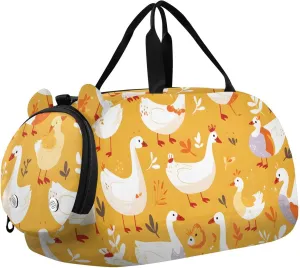 Geese Youth Sports Duffel Bag with Ventilated Shoe Compartment|All-Season Lightweight Travel Gym Bag for Girls & Boys|Water-Resistant Gear Bag