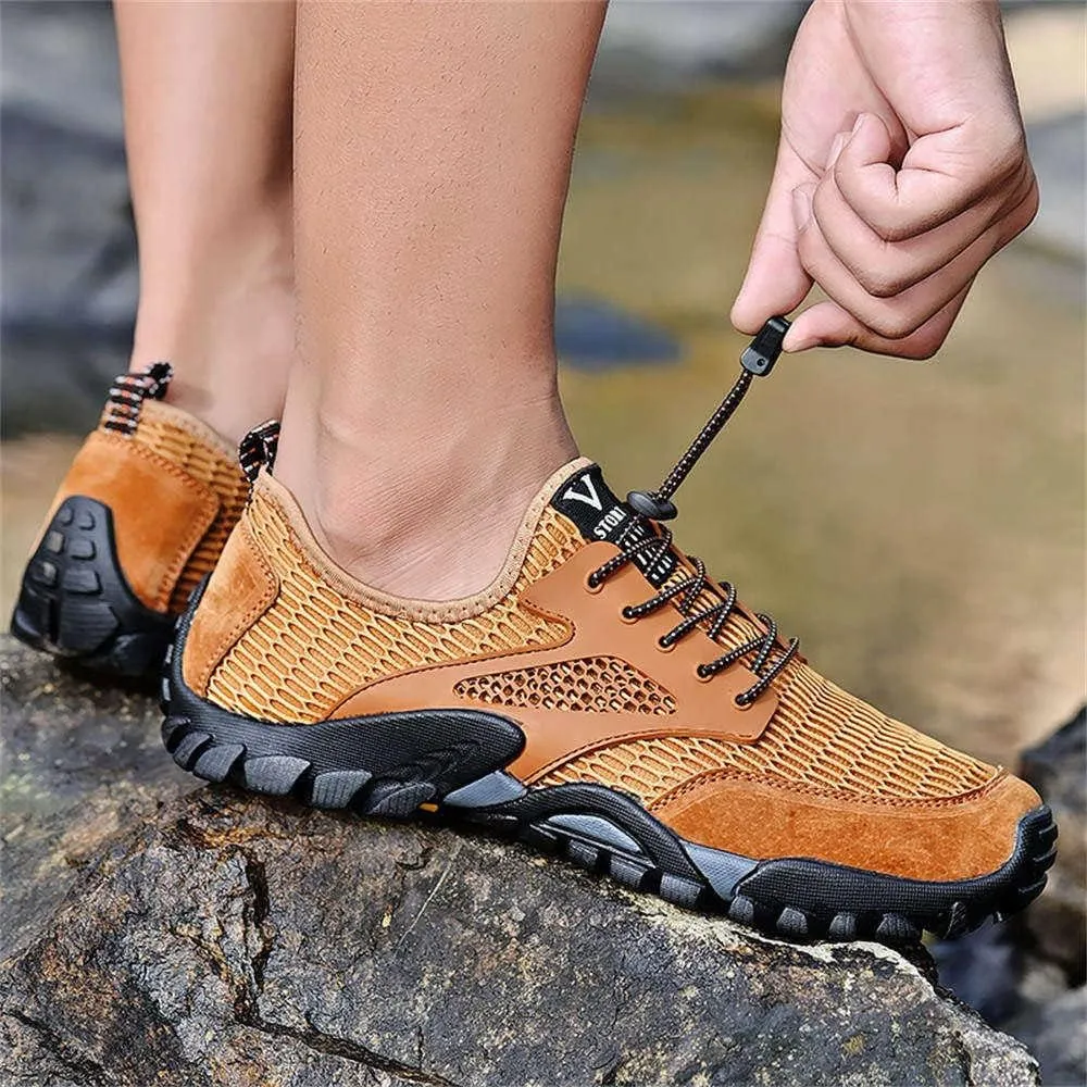 GEXECEUSS Hiking Shoes Men Lightweight Outdoor Wading Breathable Sneakers Low-Top Anti Slip Shock Absorption Camping Walking Shoes