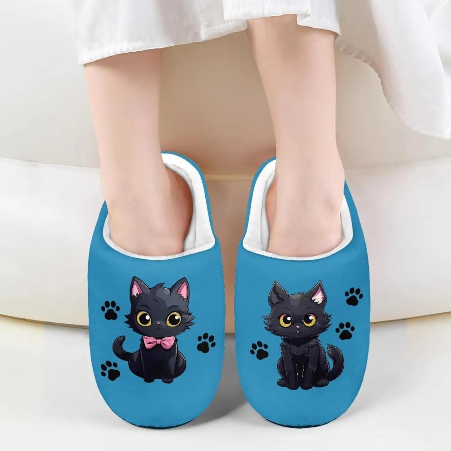 Girls Cute Animals House Slippers Kids Slip On Indoor Bedroom Memory Foam Slippers Size 9-14.5