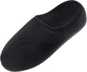 Git-up Diabetic Slippers Shoes for Men Arthritis Edema Adjustable Closure Toe Swollen Feet Slippers Memory Foam Comfy Bedroom House Indoor Outdoor Shoes…