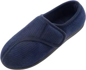 Git-up Diabetic Slippers Shoes for Men Arthritis Edema Adjustable Closure Toe Swollen Feet Slippers Memory Foam Comfy Bedroom House Indoor Outdoor Shoes…