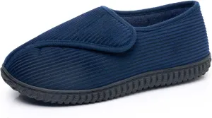 Git-up Men Memory Foam Diabetic Slippers Adjustable Arthritis Edema Swollen Feet Wide House Shoes Comfy Soft Non-Slip Plus Size Indoor Outdoor Slipper