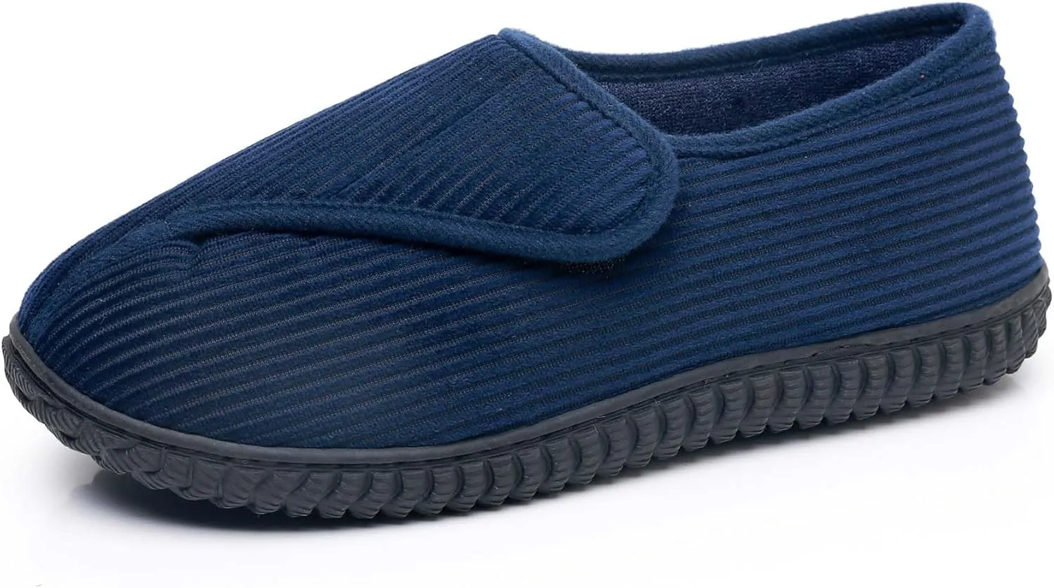 Git-up Men Memory Foam Diabetic Slippers Adjustable Arthritis Edema Swollen Feet Wide House Shoes Comfy Soft Non-Slip Plus Size Indoor Outdoor Slipper