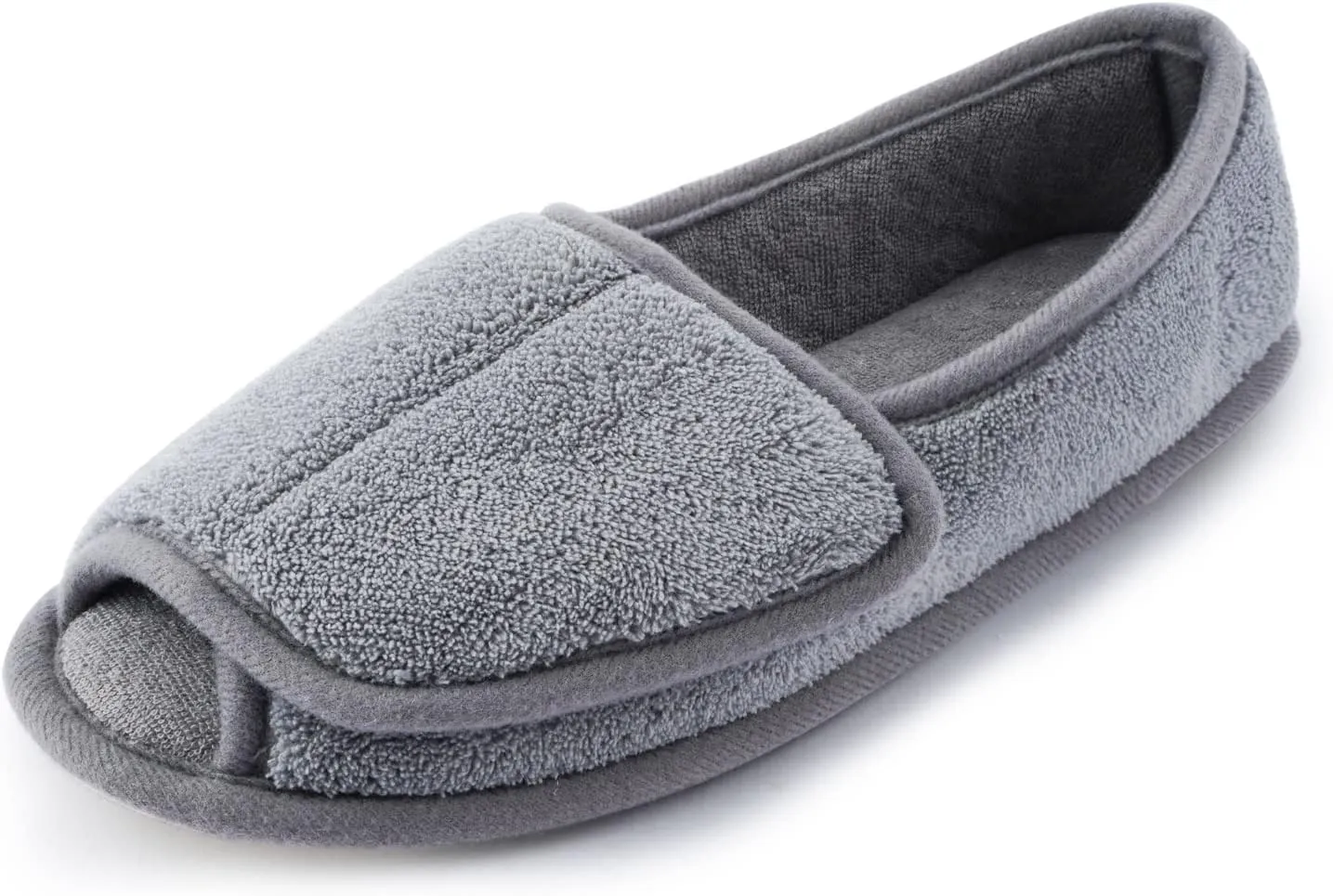 Git-up Women Diabetic Slippers/W Arthritis Edema Adjustable Closure Memory Foam House Shoes Open Toe Extra Wide