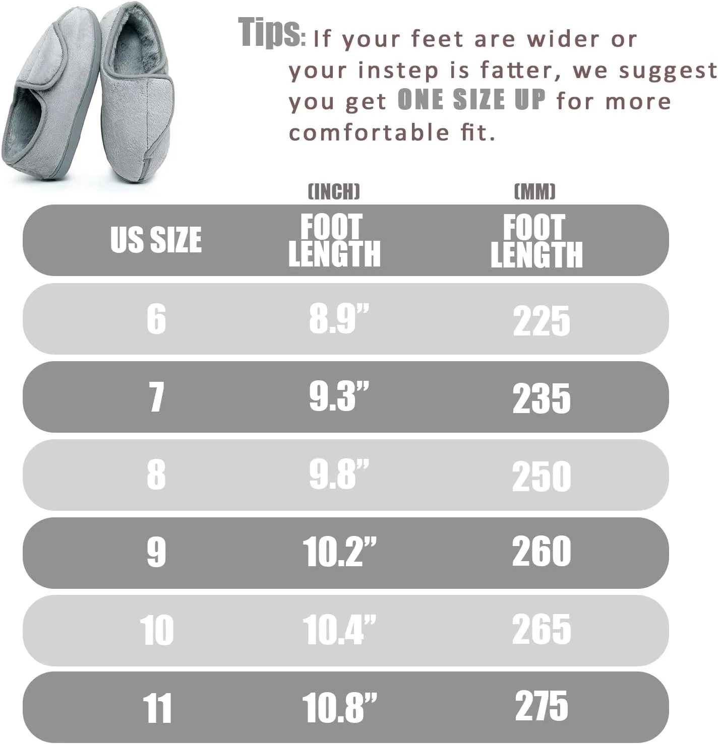 Git-up Women Memory Foam Diabetic Slippers Arthritis Edema Adjustable Closed Toe Swollen Feet Slippers Comfortable House Indoor Outdoor Shoes with Rubber Sole