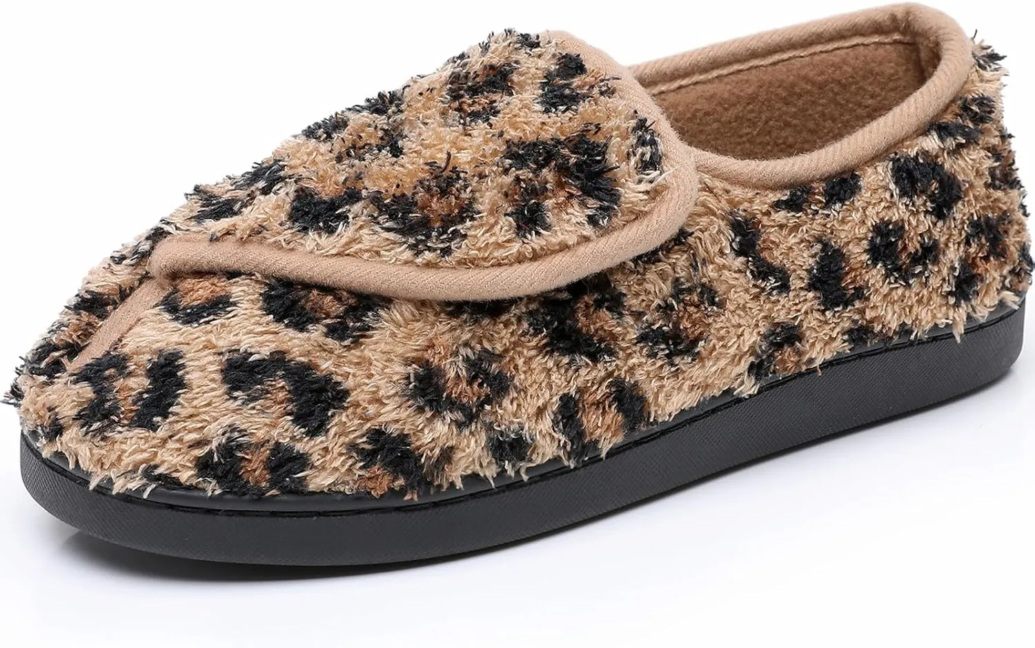 Git-up Women Memory Foam Diabetic Slippers Arthritis Edema Adjustable Closed Toe Swollen Feet Slippers Comfortable House Indoor Outdoor Shoes with Rubber Sole
