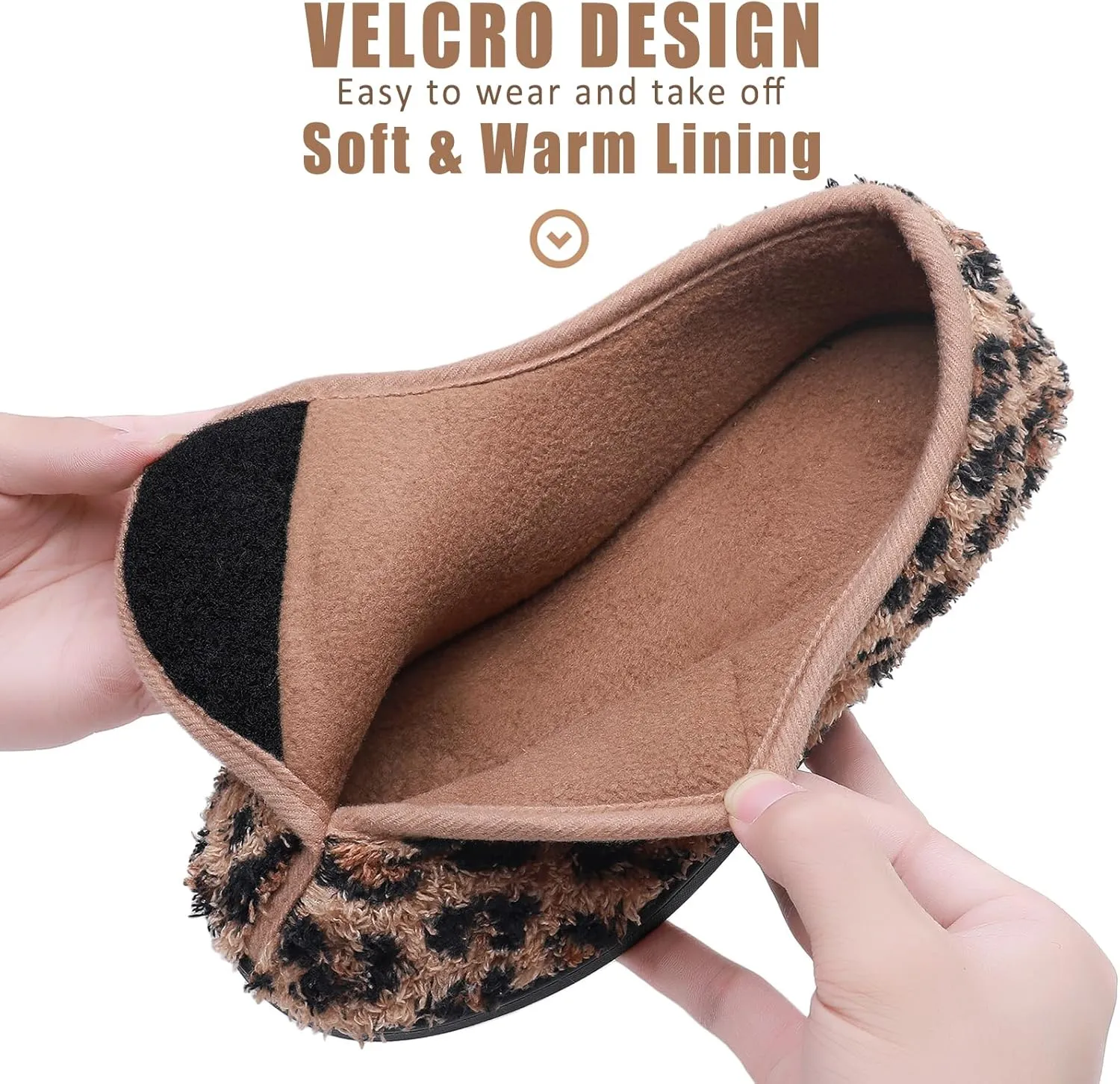 Git-up Women Memory Foam Diabetic Slippers Arthritis Edema Adjustable Closed Toe Swollen Feet Slippers Comfortable House Indoor Outdoor Shoes with Rubber Sole