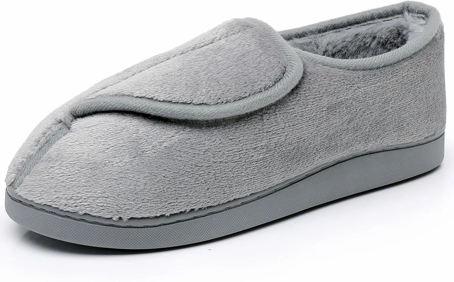 Git-up Women Memory Foam Diabetic Slippers Arthritis Edema Adjustable Closed Toe Swollen Feet Slippers Comfortable House Indoor Outdoor Shoes with Rubber Sole