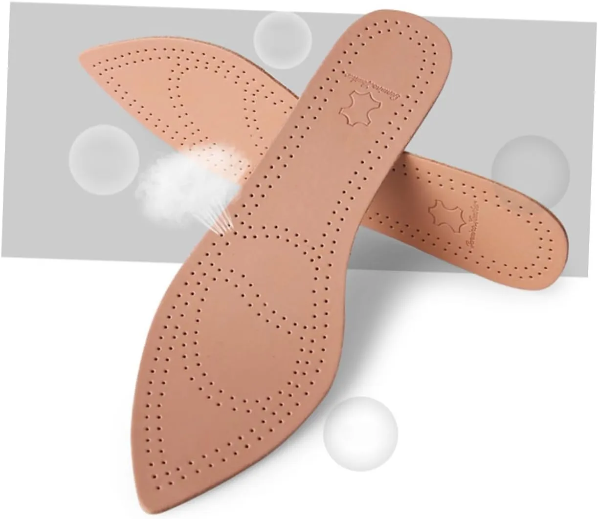 GLEAVI High Heel Cushions Soft Cowhide Breathable Insoles for Foot Care Size 39-40