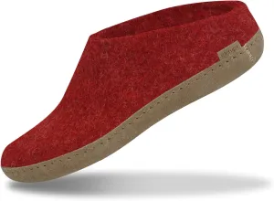 Glerups 100% Gotland Sheep Wool Slipper with leather sole - Unisex Slip-on