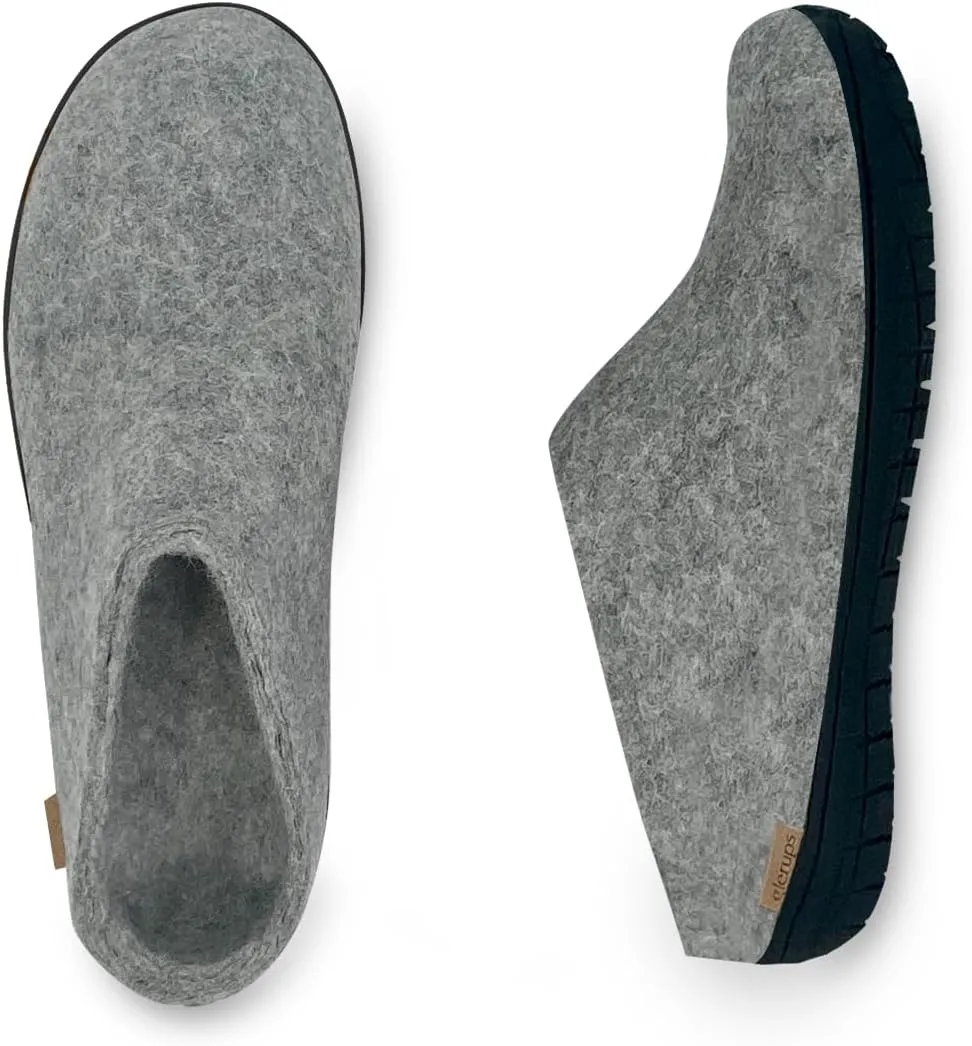 Glerups 100% high quality wool mix Slipper with rubber sole - Unisex Slip-on