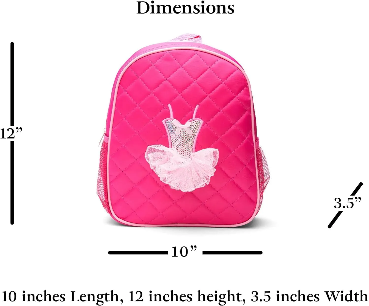 GLOBAL FBA INC Dance Bag For Girls 3-9 Years Old, Backpack Ballet with Padded Straps, Ballet Items, Ballerina Gifts For Little Girls