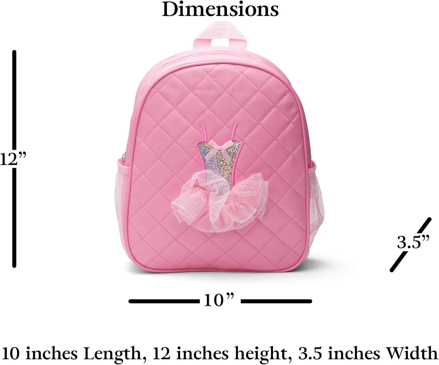 GLOBAL FBA INC Dance Bag For Girls 3-9 Years Old, Backpack Ballet with Padded Straps, Ballet Items, Ballerina Gifts For Little Girls