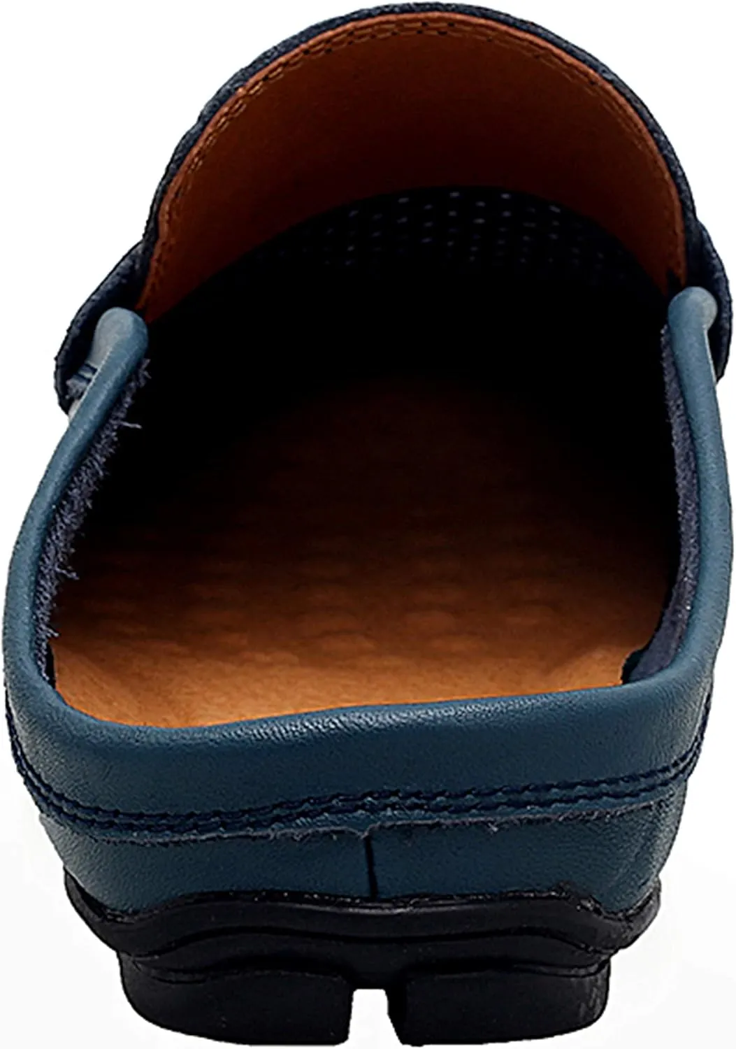 Go Tour Mens Mules Clog Slippers Breathable Punching Leather Slip on Shoes Casual Loafers