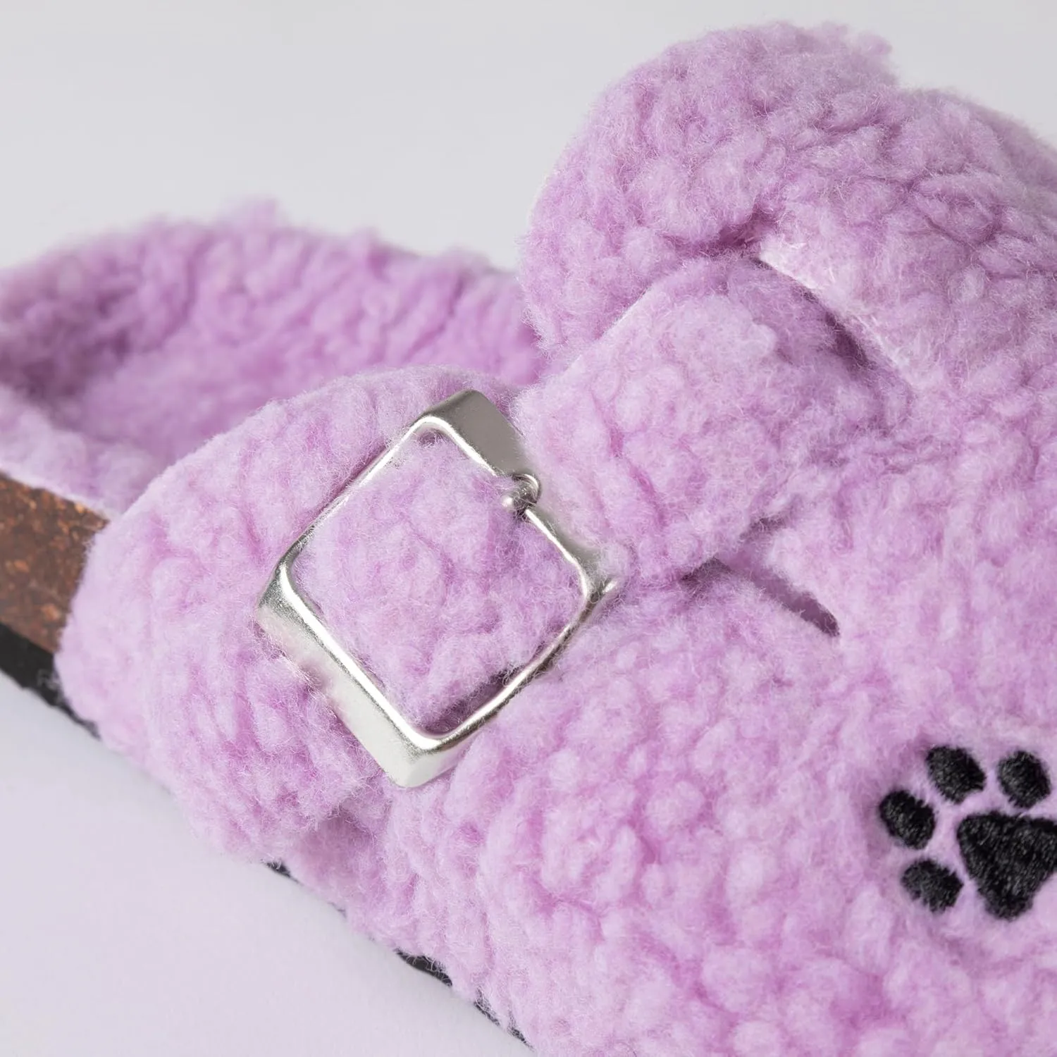 GreaterGood Paw Print Sherpa Clog Slippers