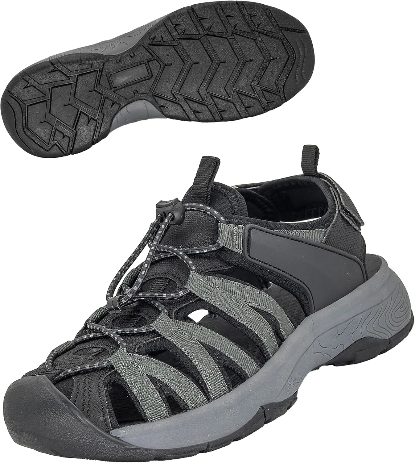 GRITION Hiking Sandals Women Closed Toe, Waterproof Lightweight Adjustable Hiking Athletic Sandals, Breathable For Beach Summer Adventure Comfortable Outdoor Sport