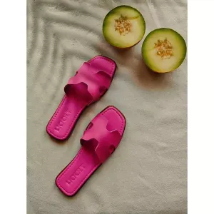 H-Chic Slides Slipper - Fuchsia