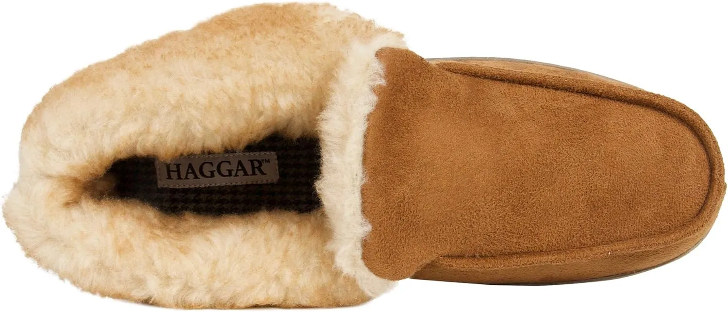 Haggar Men's Bootie Slipper House Shoe Indoor/Outdoor with Memory Foam Comfort