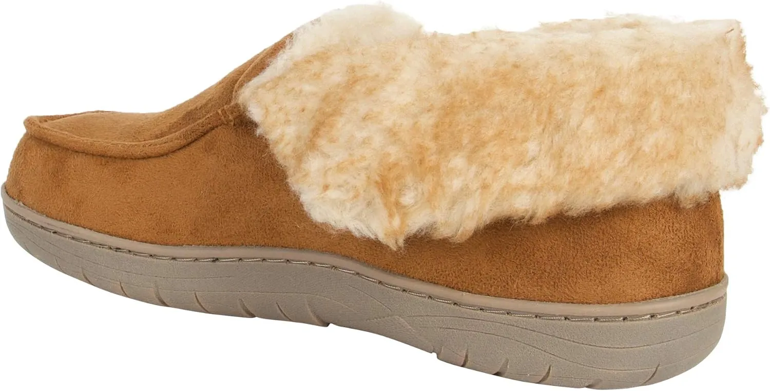 Haggar Men's Bootie Slipper House Shoe Indoor/Outdoor with Memory Foam Comfort